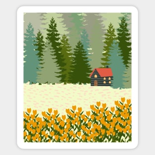 Little house in the big woods Sticker